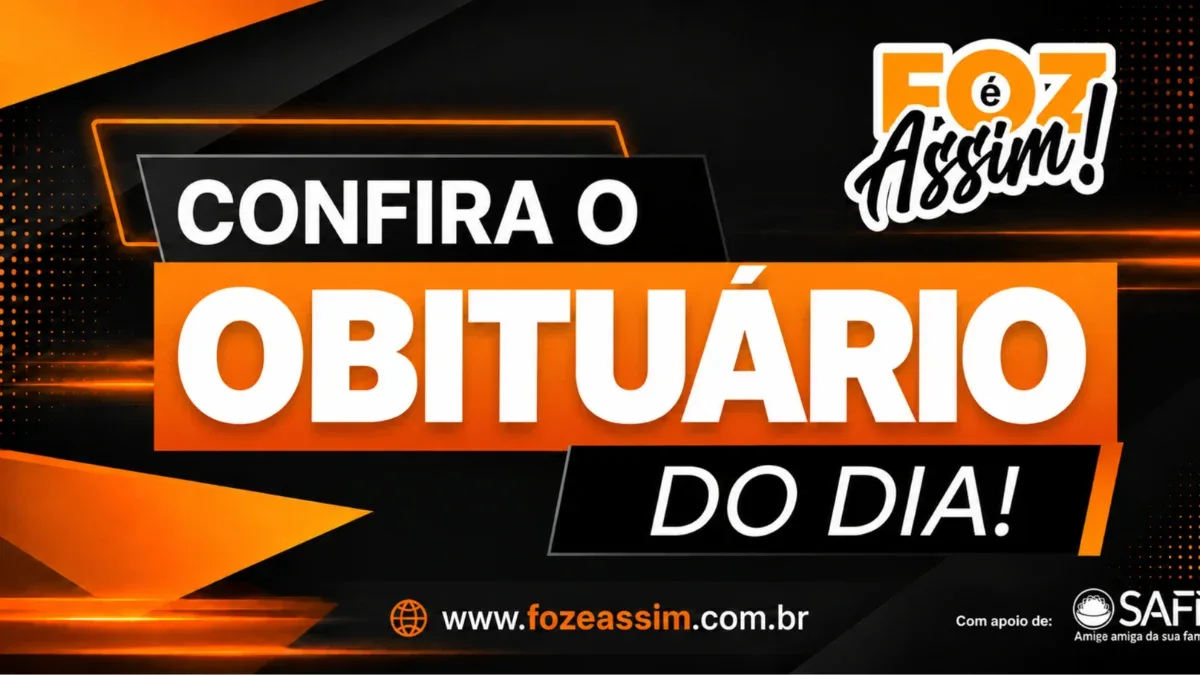 Obituário de Foz do Iguaçu: cidade registra dois novos falecimentos e sete despedidas nesta terça-feira