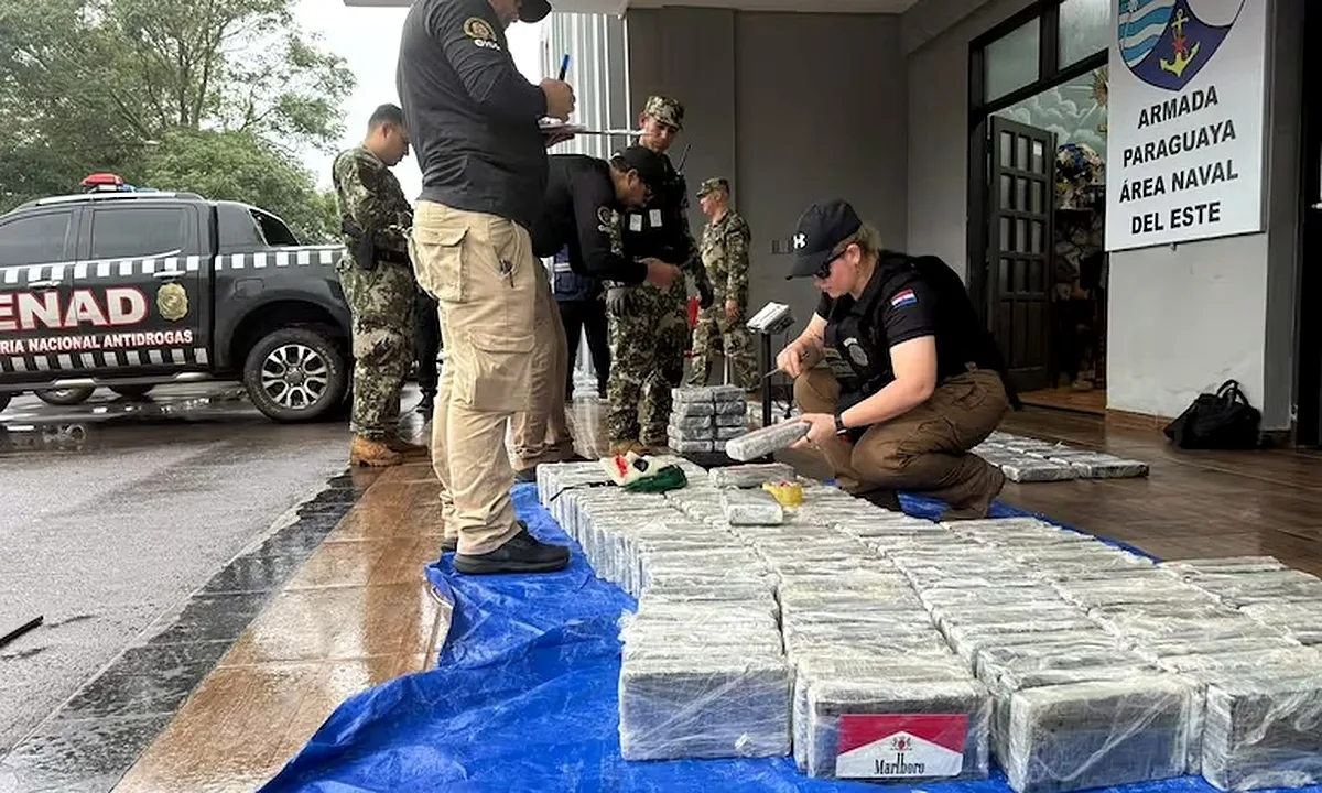 Megacarga de cocaína é apreendida perto da Ponte da Amizade em Ciudad del Este