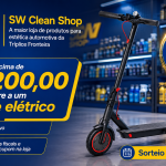 SW Clean Shop sorteia patinete elétrico em comemoração aos 7 anos da loja