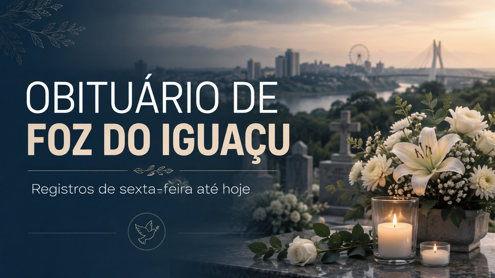 Obituário municipal reúne 22 registros de falecimento entre sexta-feira e esta segunda-feira em Foz