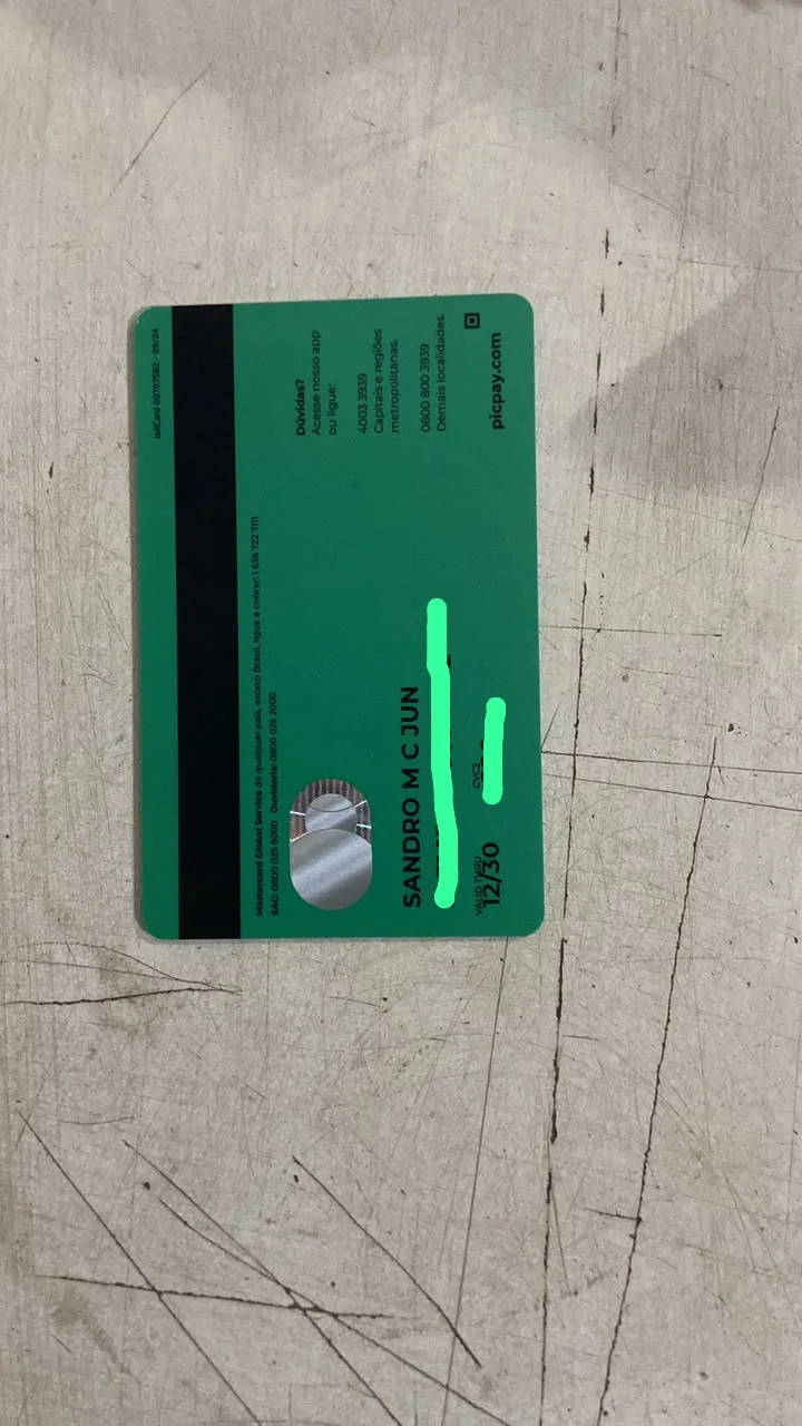 Cartão encontrado