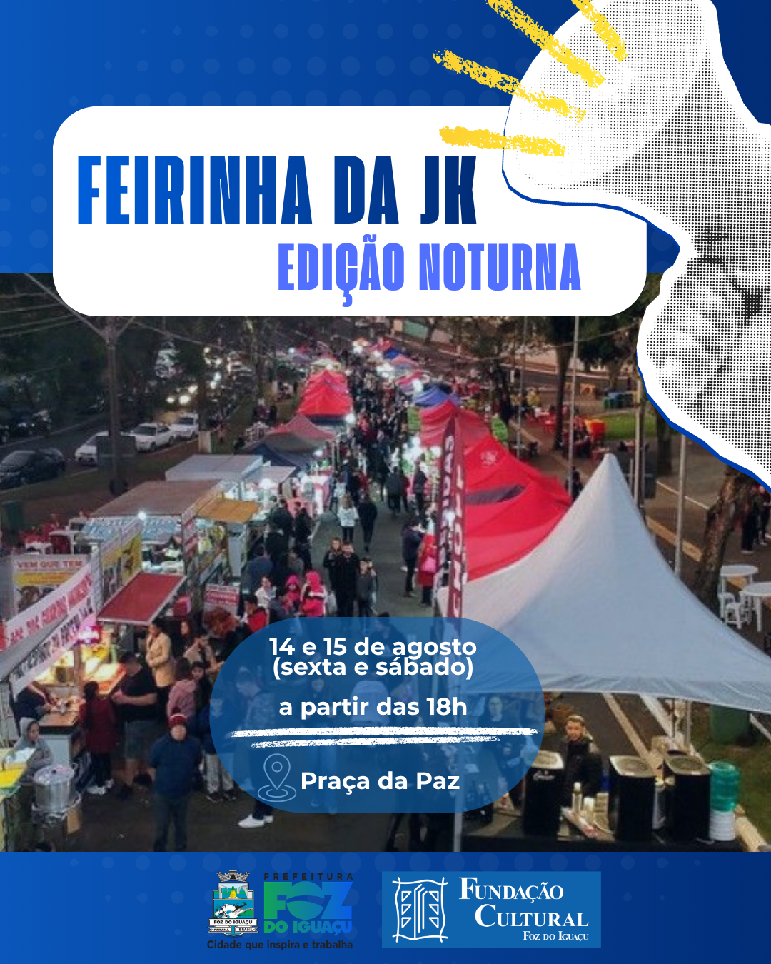 Feirinha da JK terá programação noturna na sexta (14) e sábado (15)