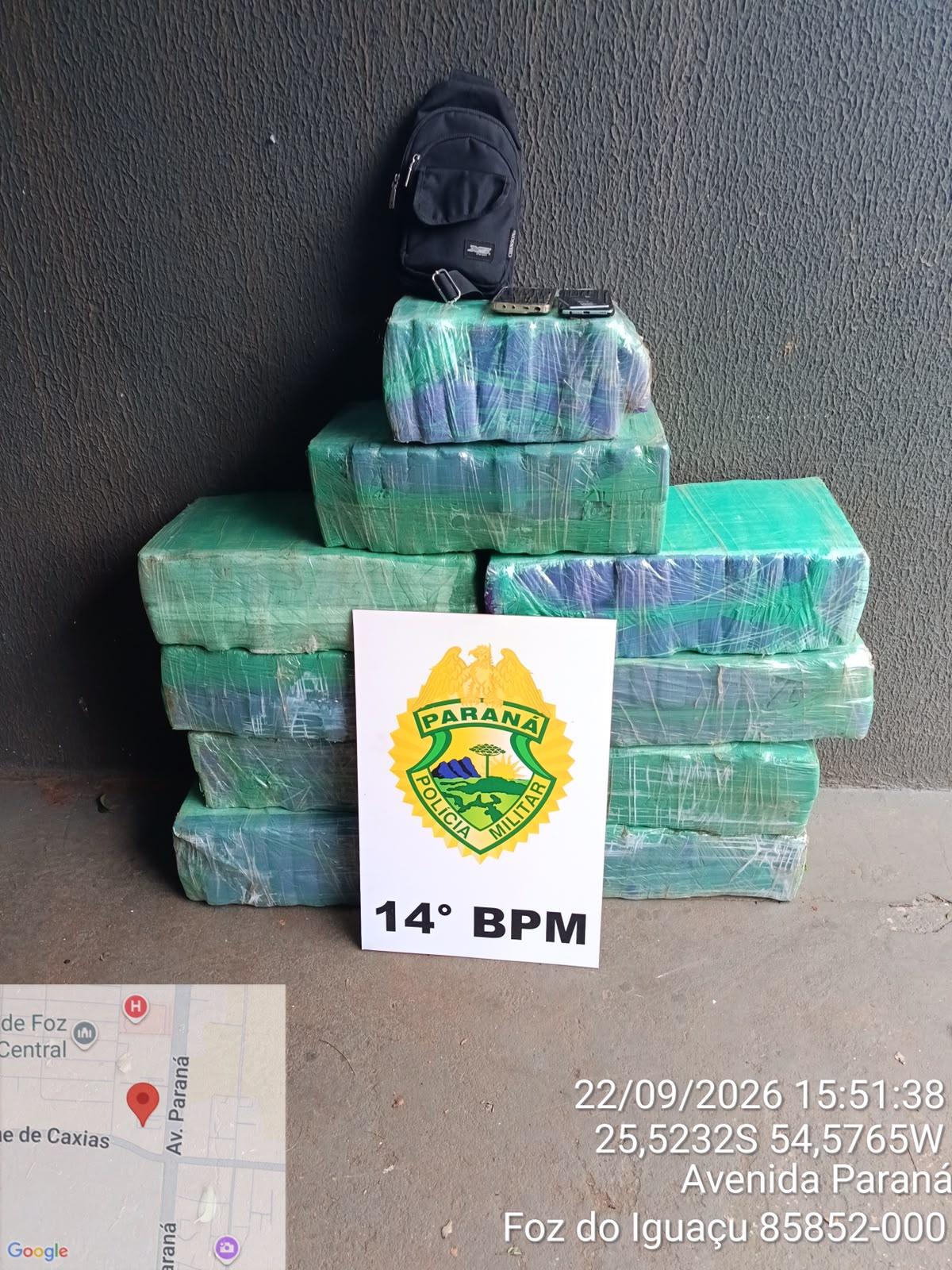 Mulher é presa com 165 quilos de maconha durante abordagem em Foz