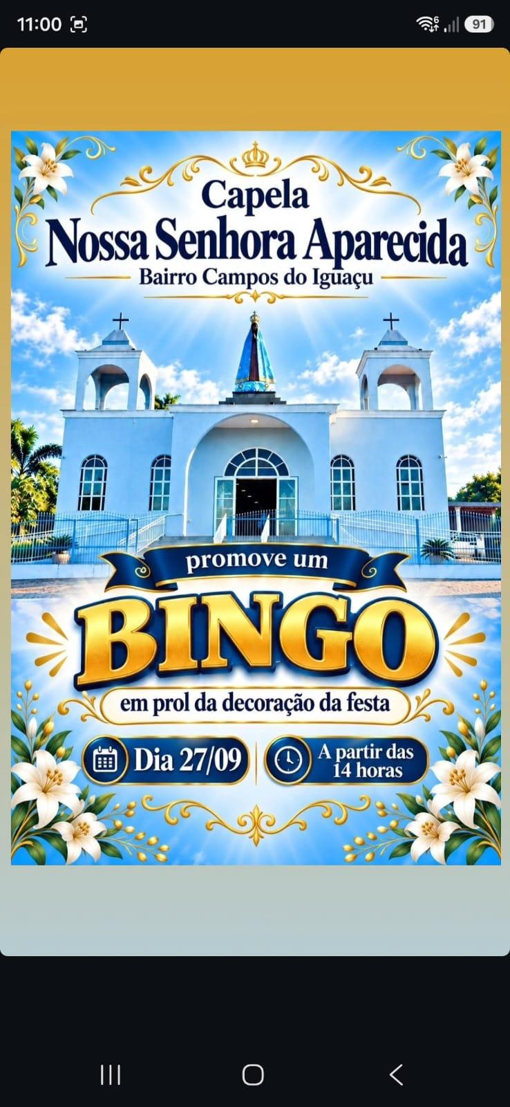Bingo da Capela Nossa Senhora Aparecida