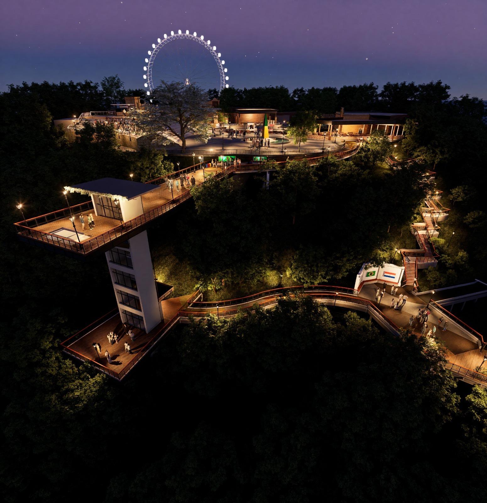 Novo complexo do Marco das Três Fronteiras terá mirante, praça e espaço gastronômico integrado