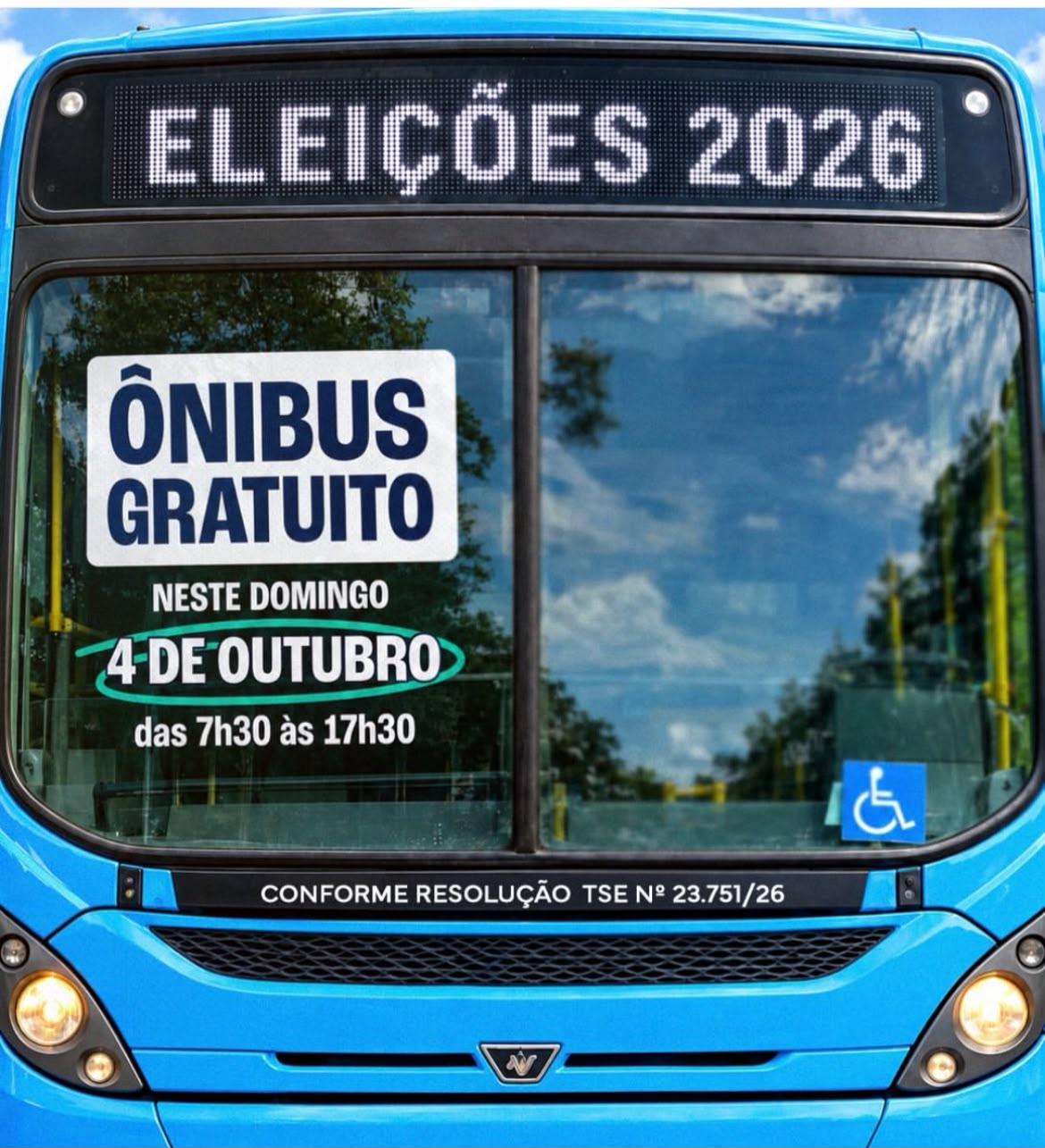 Transporte coletivo será gratuito em Foz neste domingo de eleições