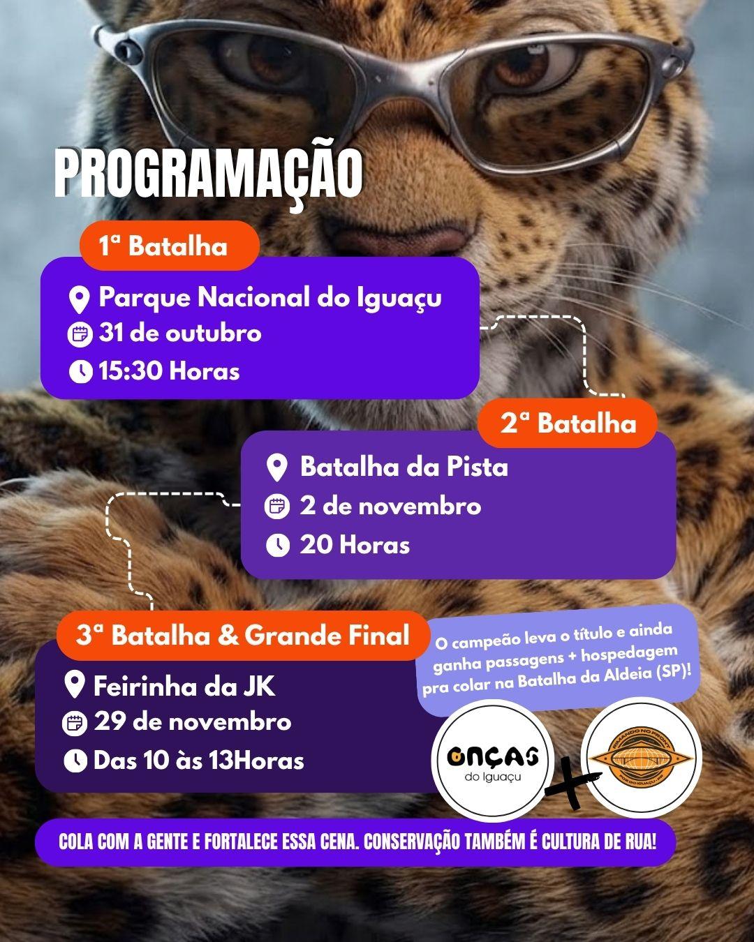 Onça-pintada vira tema de batalhas de rima em Foz; final será na Feirinha da JK